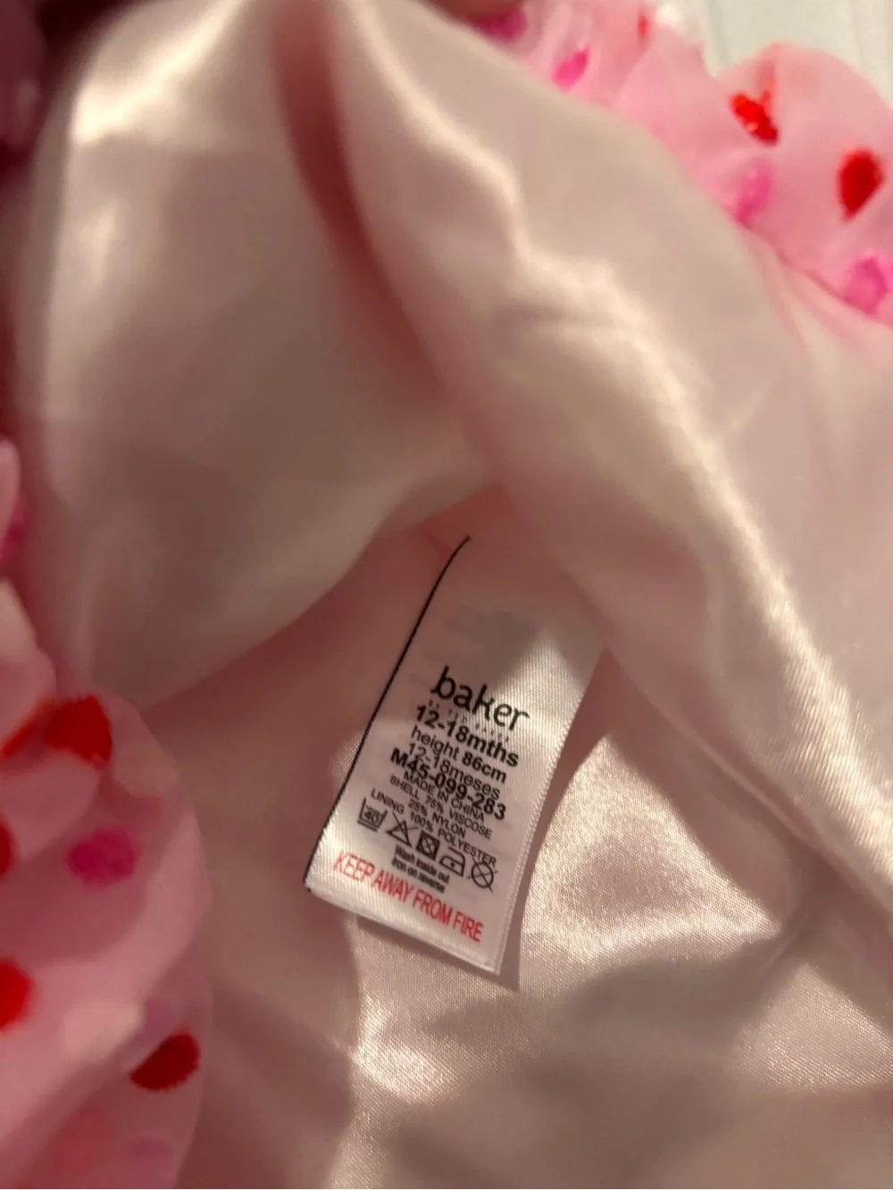 Baker by Ted Baker Pink Tulle Dress with Red and Hot Pink Dots
